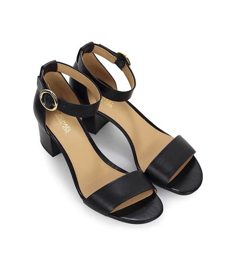 michael kors lena flex black|michael kors leather sandals.